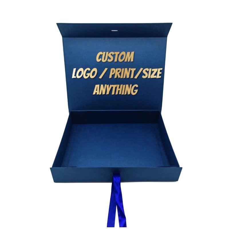 2024 Custom Logo White Foldable Bow Tie Package Boxes Cardboard Paper Clothing Gift Packaging Box With Magnetic Lid