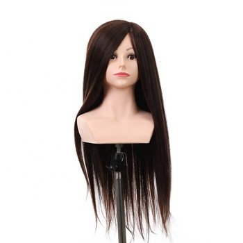 Cosmetology Trainingheads 24Inch Hair Dummy Cutting Mannequins Female Mannequin Training Head With Human Hair