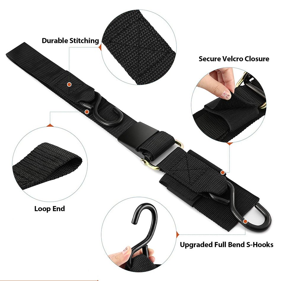 Boat Trailer 2 Inch Trailer Transom Tie-Down Straps Boat Winch Strap Adjustable Boat Tie Down Straps BoatBuckle Stainless Steel