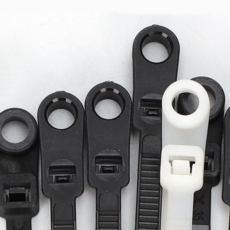 16 Inch Mounting Cable Tie Pack of 100 Black 400*7.6mm 120lbs Mountable Cable Ties
