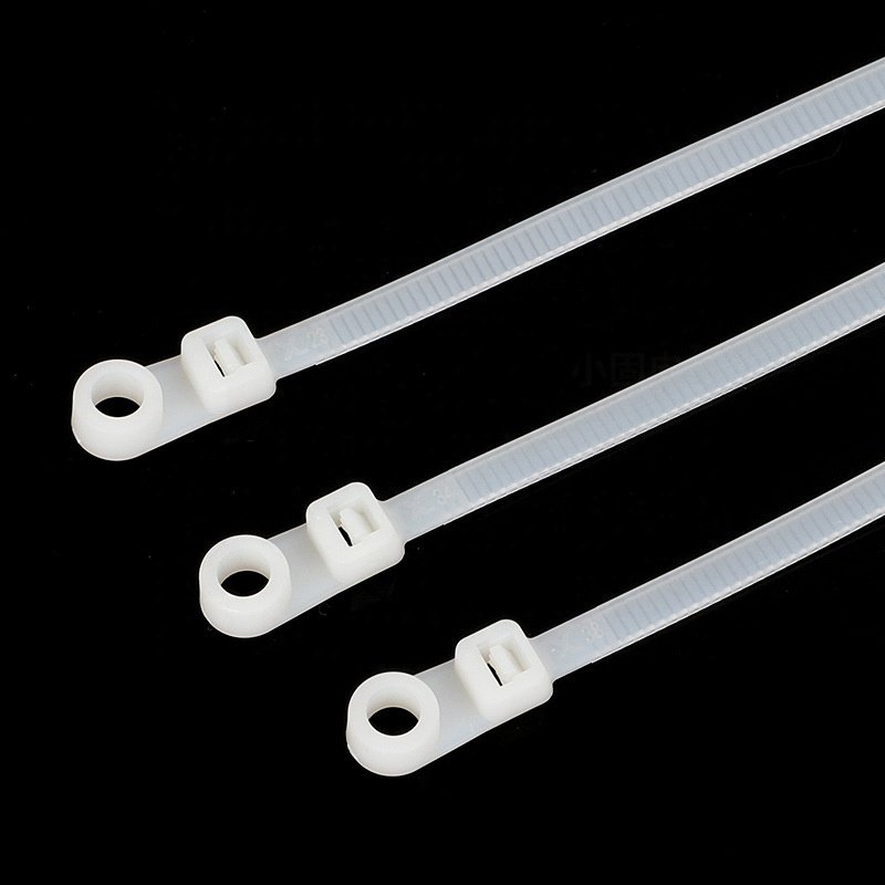 16 Inch Mounting Cable Tie Pack of 100 Black 400*7.6mm 120lbs Mountable Cable Ties