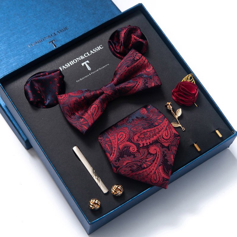 QYWinnel mens watch gift set and fathers day gift tie box high quality beard grooming kit for men gift set