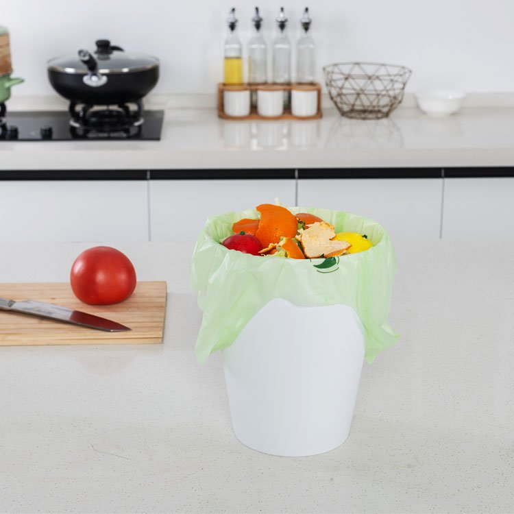2.6 gallon ASTM D6400 Compostable Trash Bags Heavy Duty Small Home Garbage Liners US BPI and Europe OK Compost Certified