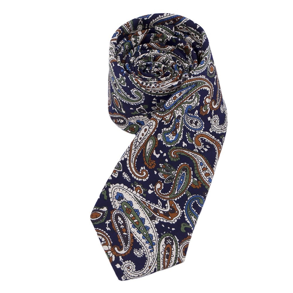 RunLin Factory Wholesale Digital Printing Paisley Floral China Business Premium Cotton Men Ties