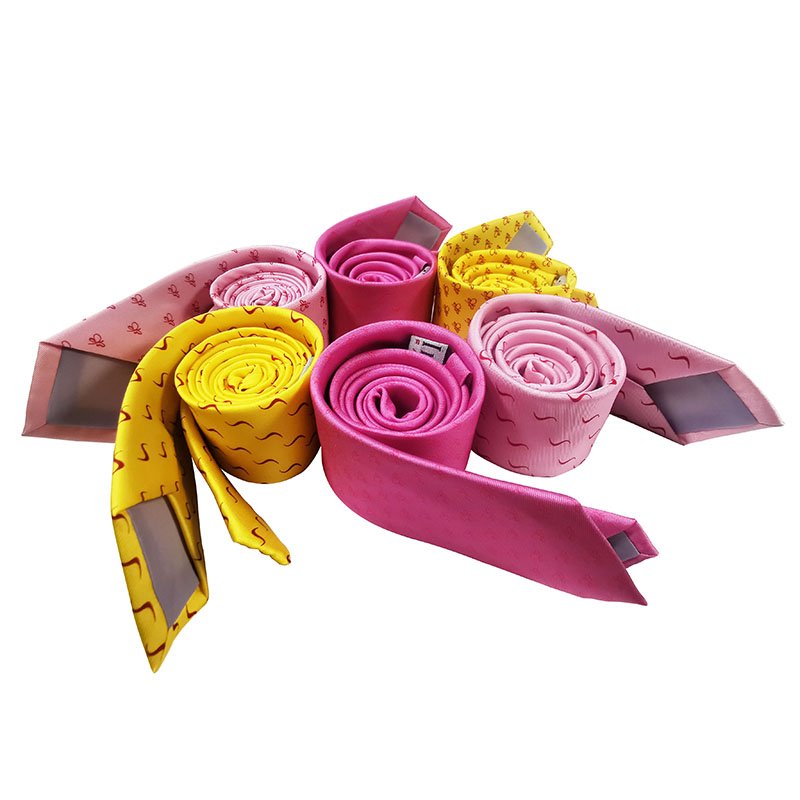 Hight Quality School Logo Fashion Luxury Woven Ties Mens Customized Polyester Necktie