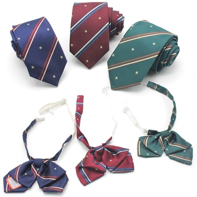 Hight Quality School Logo Fashion Luxury Woven Ties Mens Customized Polyester Necktie