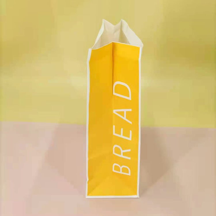 Paper Bread Packaging Bag White Kraft Bakery Pouch With Window Tin Tie Tab Pouches