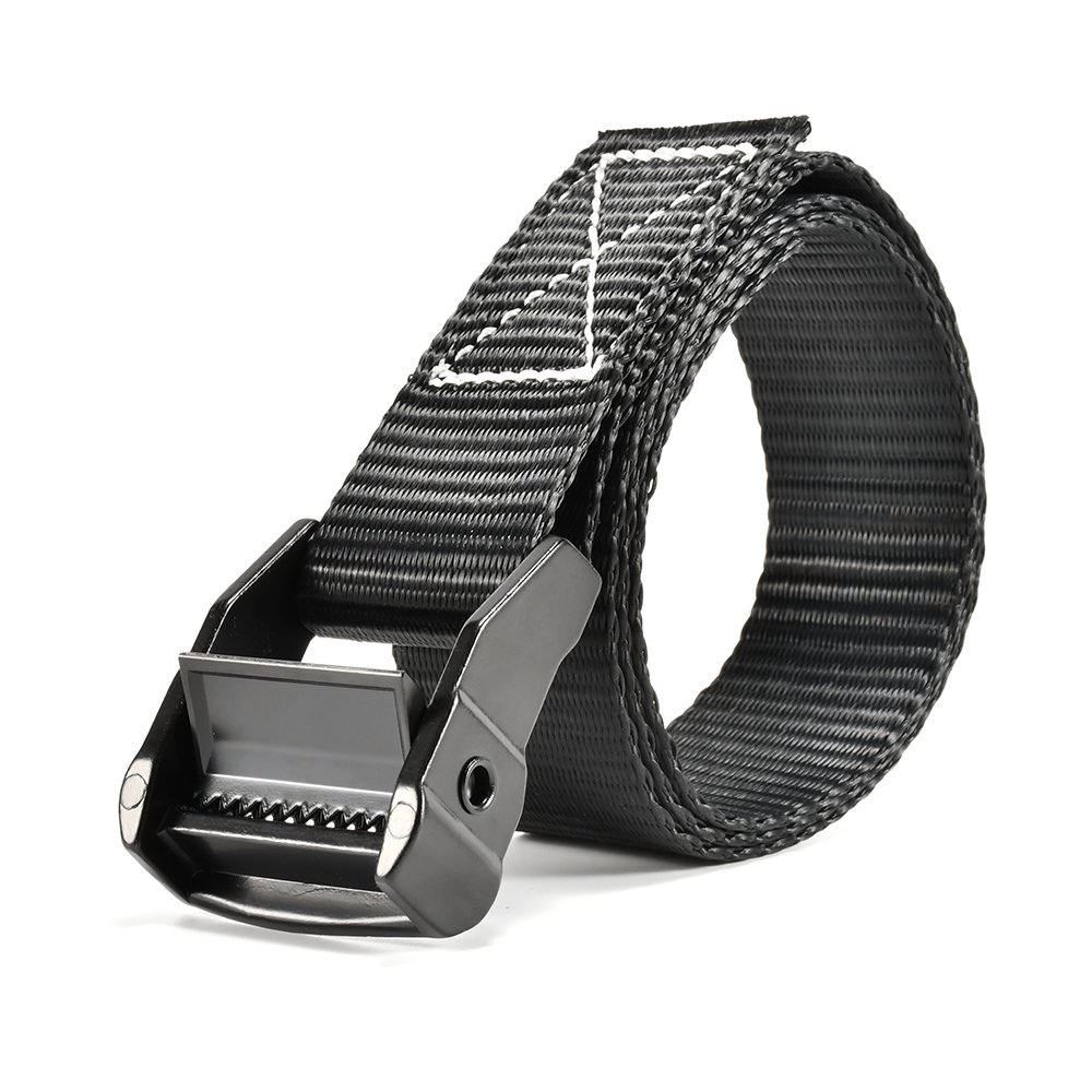 1.5" 38mm 650kg Break Strength Light Aluminum Black E-Coated Quick Cam Lock Buckle Tie Down Strap for Cargo Transport