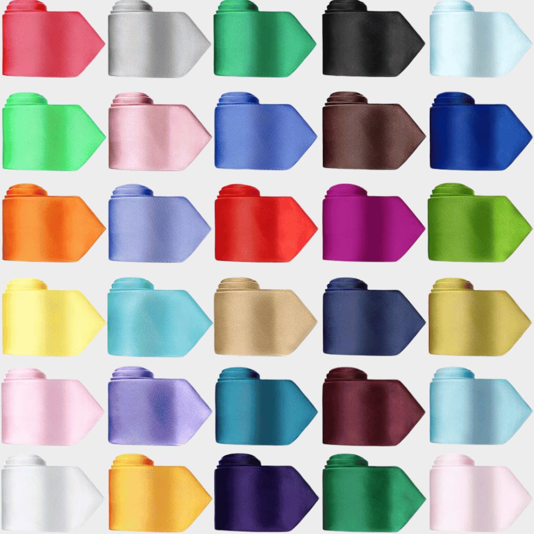 Classic Skinny Tie for Men in Solid Colors