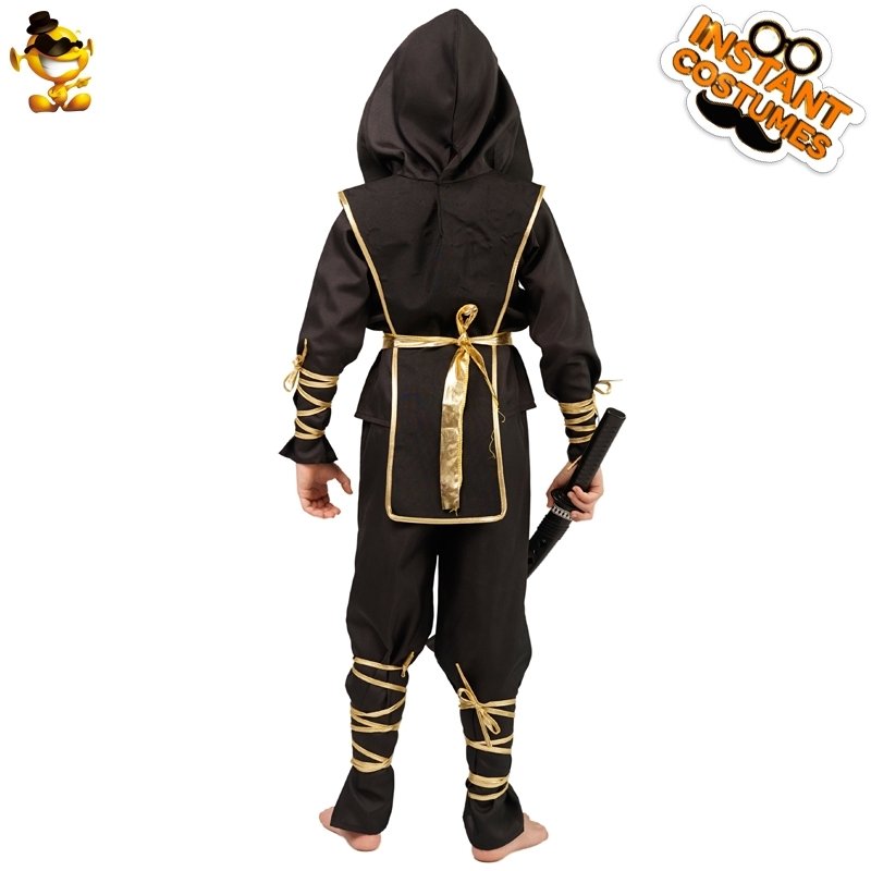 Gloden Dragon Ninja Costumes Halloween Party Fancy Dress Cosplay Ninja Costume For Children