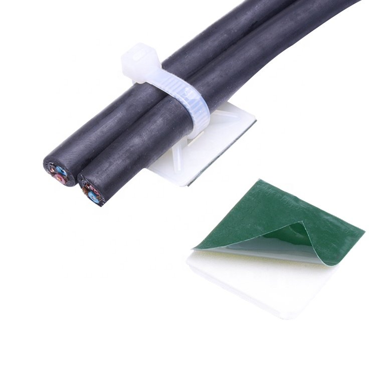 Factory 500pcs/bag Direct Sale Self Adhesive Plastic Cable Tie Mounts
