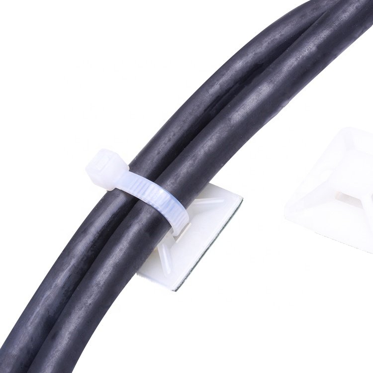 Factory 500pcs/bag Direct Sale Self Adhesive Plastic Cable Tie Mounts