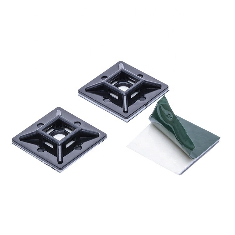 Factory 500pcs/bag Direct Sale Self Adhesive Plastic Cable Tie Mounts