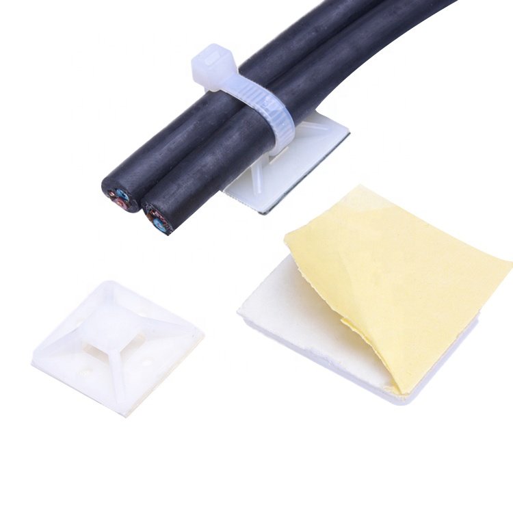 Factory 500pcs/bag Direct Sale Self Adhesive Plastic Cable Tie Mounts