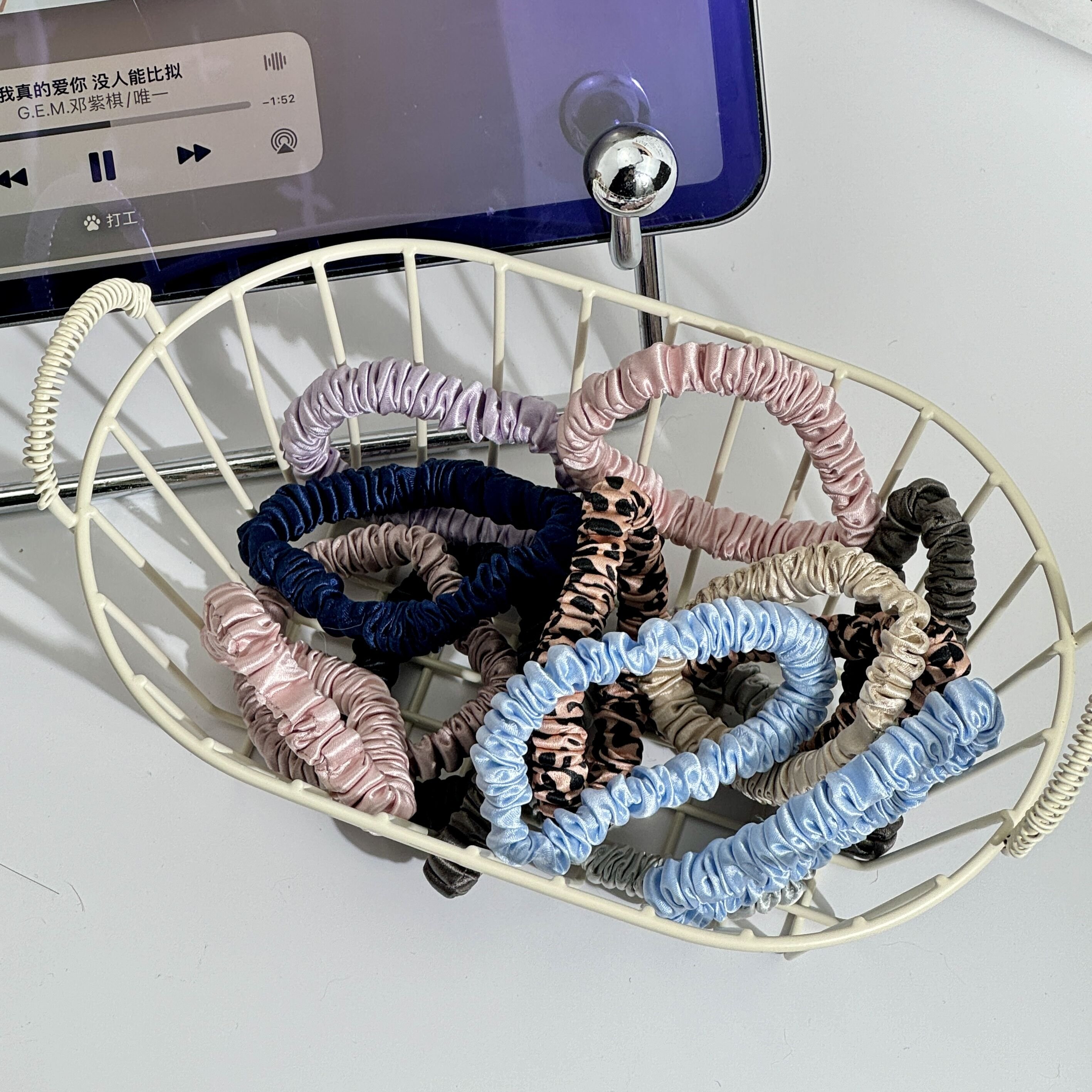 19mm wholesale custom large 100% mulberry silk satin scrunchy hair band ties scrunchie sets holder silk scrunchies