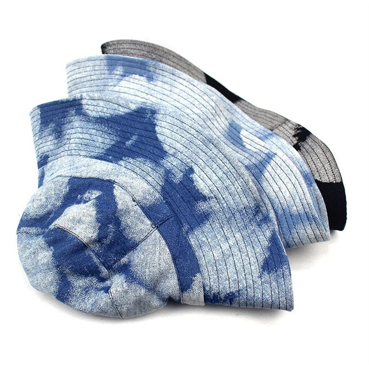 Factory High Quality Custom Retro Tie Dyed Outdoor Unisex Fisherman Hat Cotton Women Denim Bucket Hat