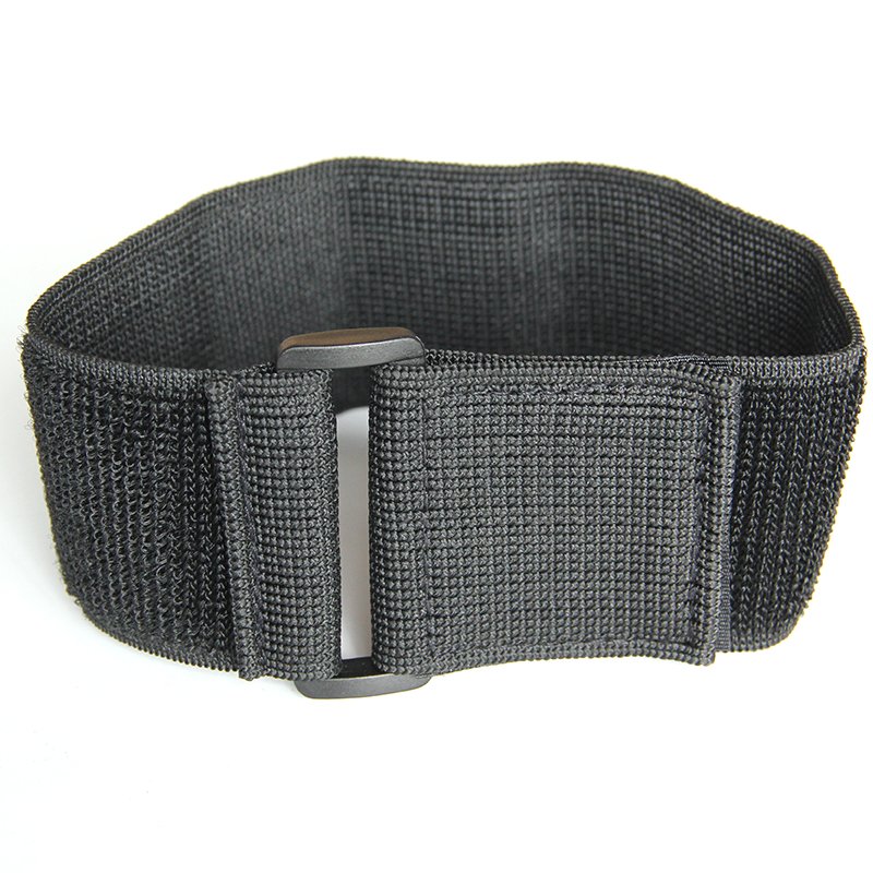 Hot Sale Stretch Adjustable Elastic Nylon Webbing Hook And Loop With Black Plastic Buckle