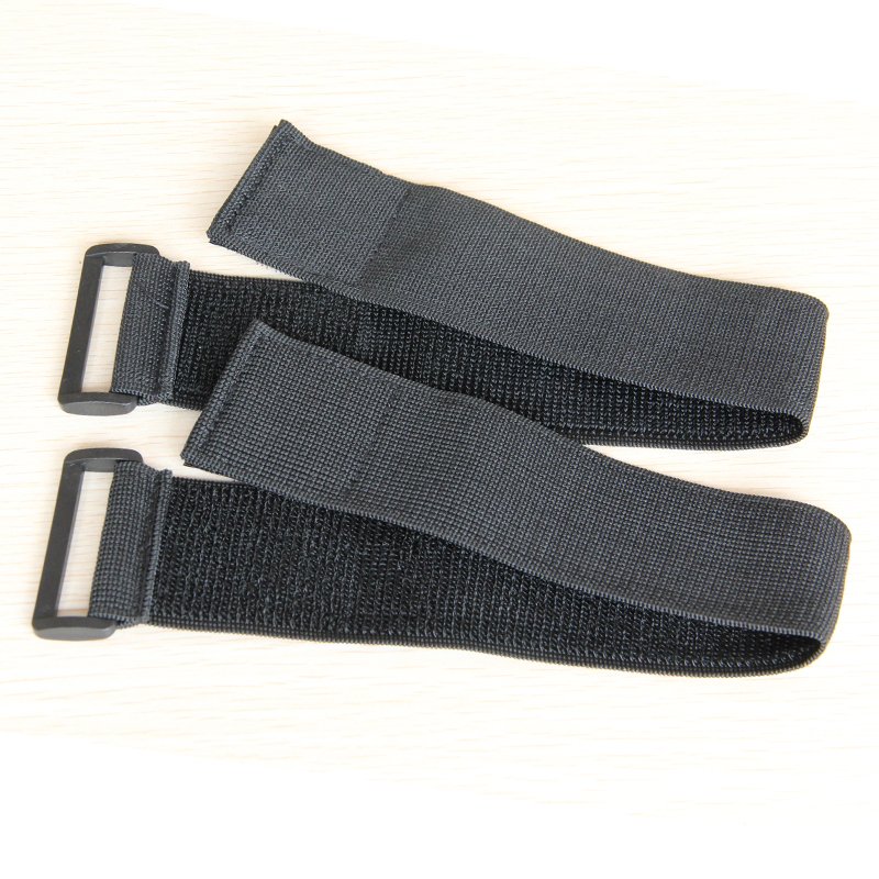 Hot Sale Stretch Adjustable Elastic Nylon Webbing Hook And Loop With Black Plastic Buckle