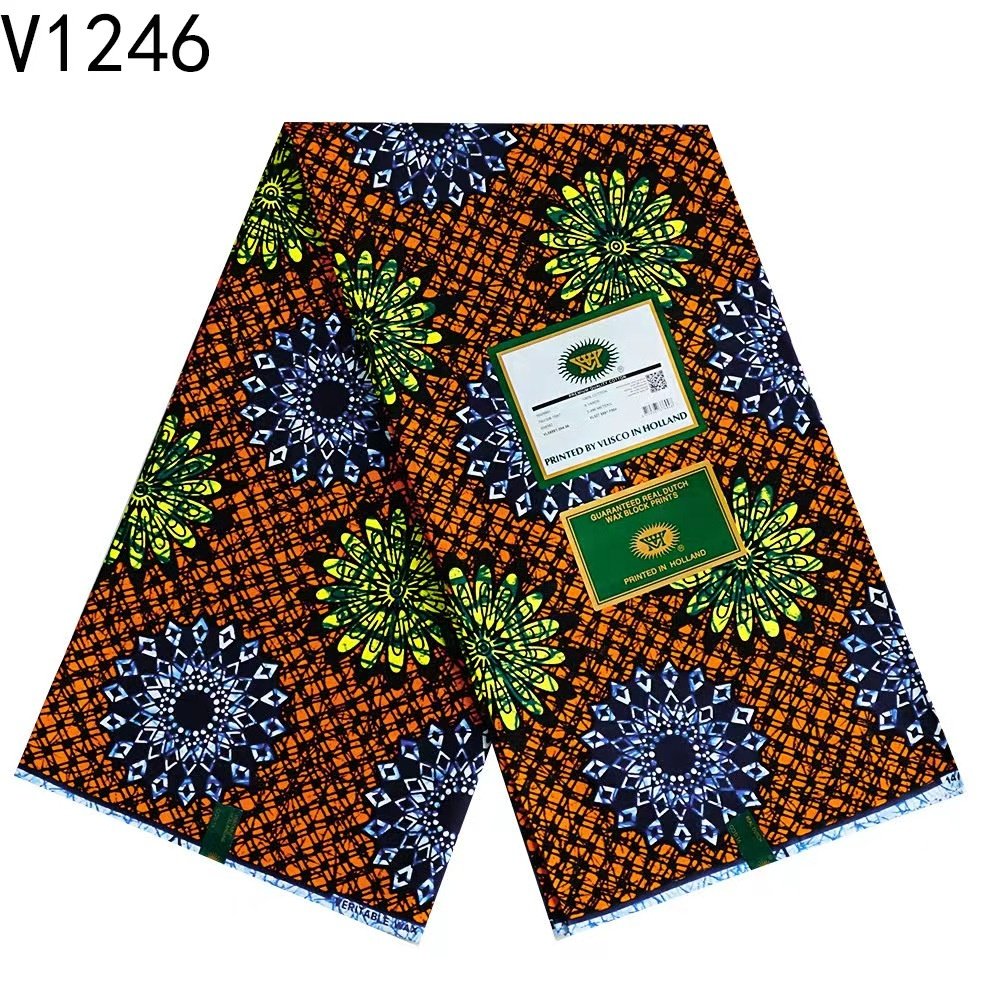 wholesale African Holland ankara Dutch printed wax fabric 100% cotton double side wax printed cloth fabric for home textile