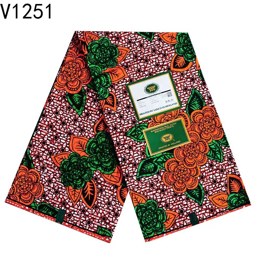 wholesale African Holland ankara Dutch printed wax fabric 100% cotton double side wax printed cloth fabric for home textile