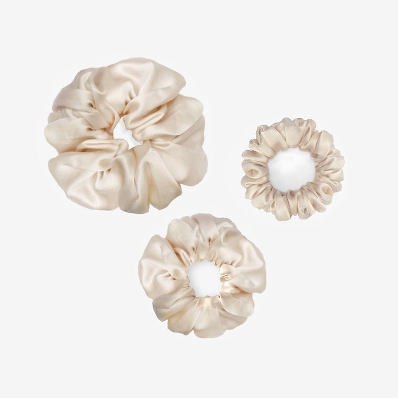 3 Pcs Silk Scrunchie 6a 22 Mulberry Silk Scrunchies Hair Ties