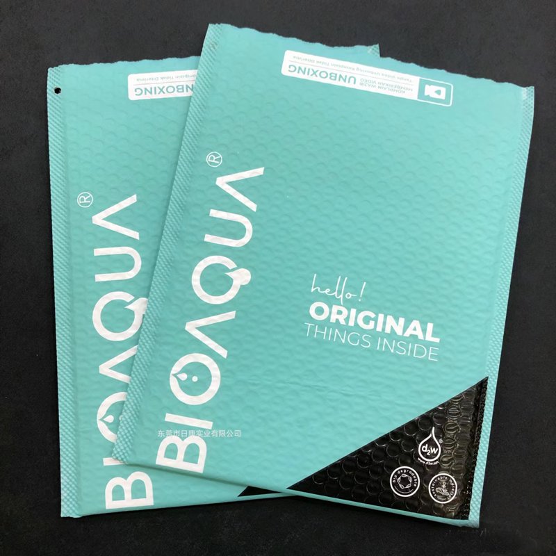 Shipping Packaging Printed Poly Mailer Eco-Friendly Plastic Envelope Pink White Poly Bubble Mailer Bags Custom With Padded