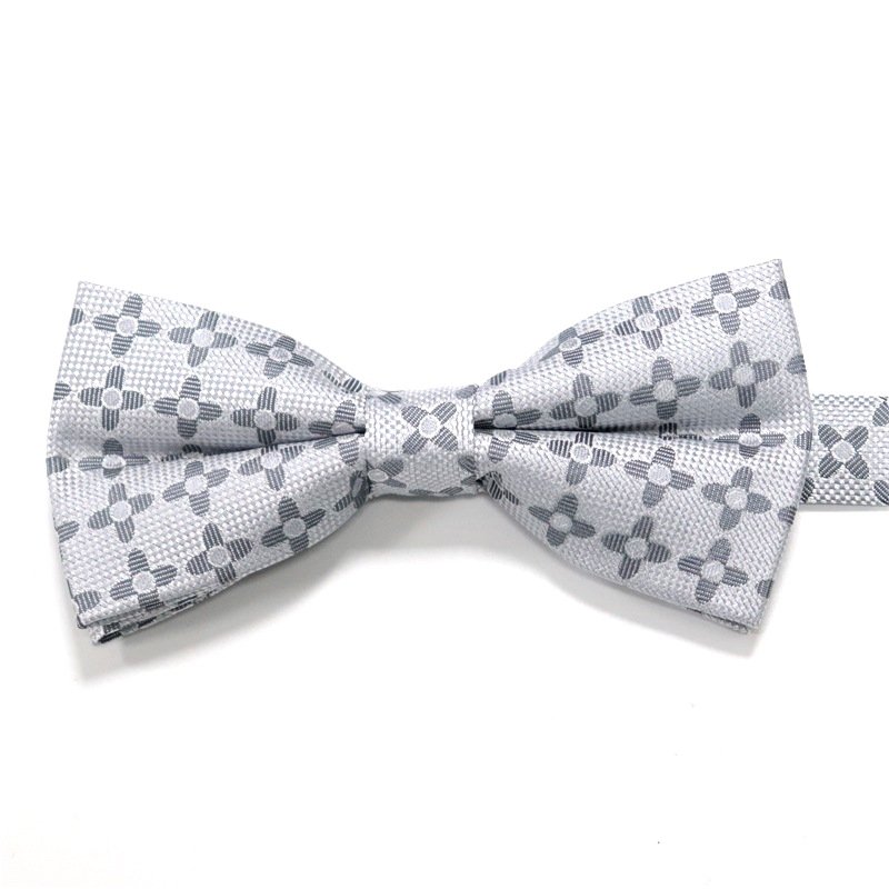 2024 new design business black and white plaid mens bow tie for suit accessories
