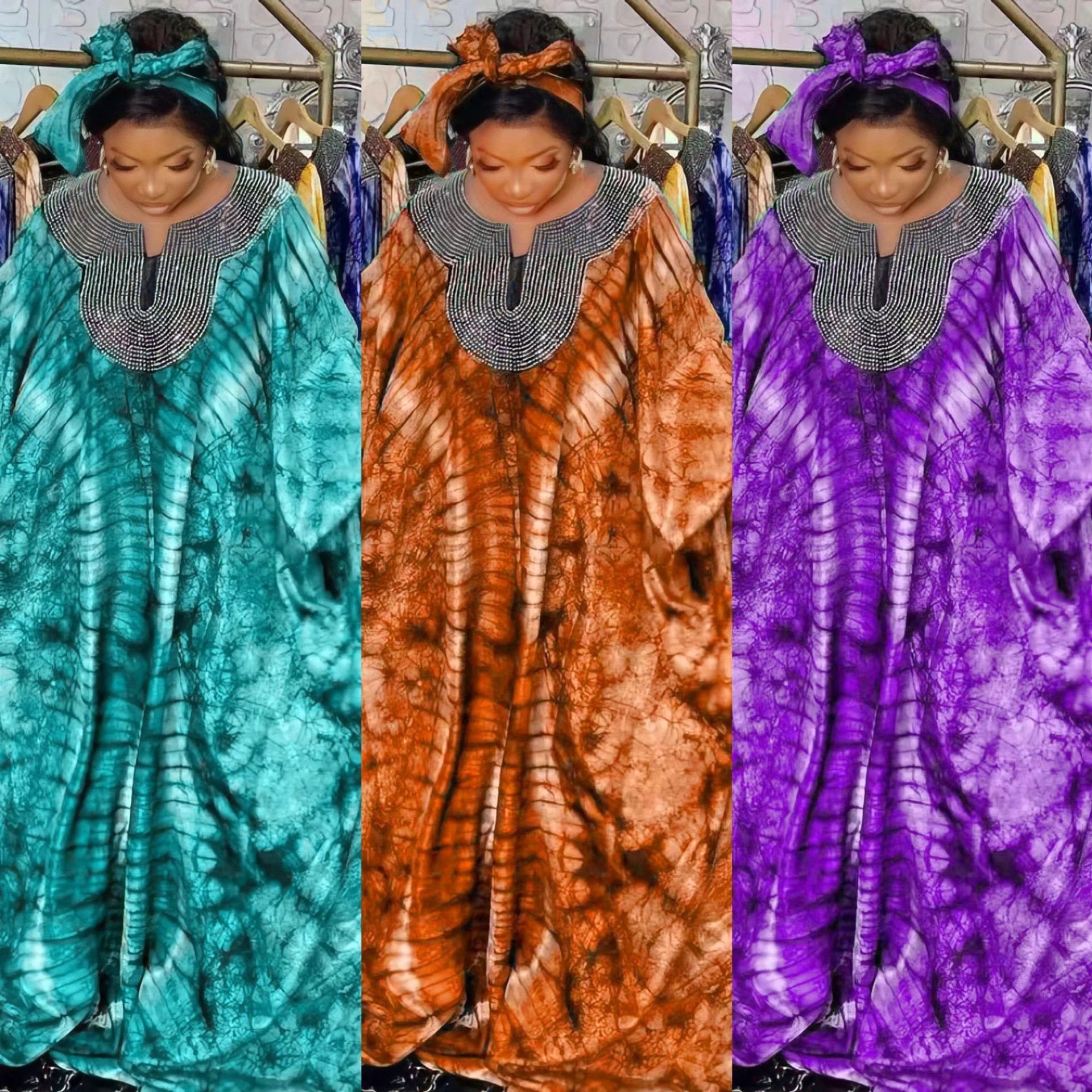 Plus Size African Party Dresses for Women Traditional Africa Clothes Dashiki Ankara Sequin Outfits Gown Kaftan Print Maxi Dress