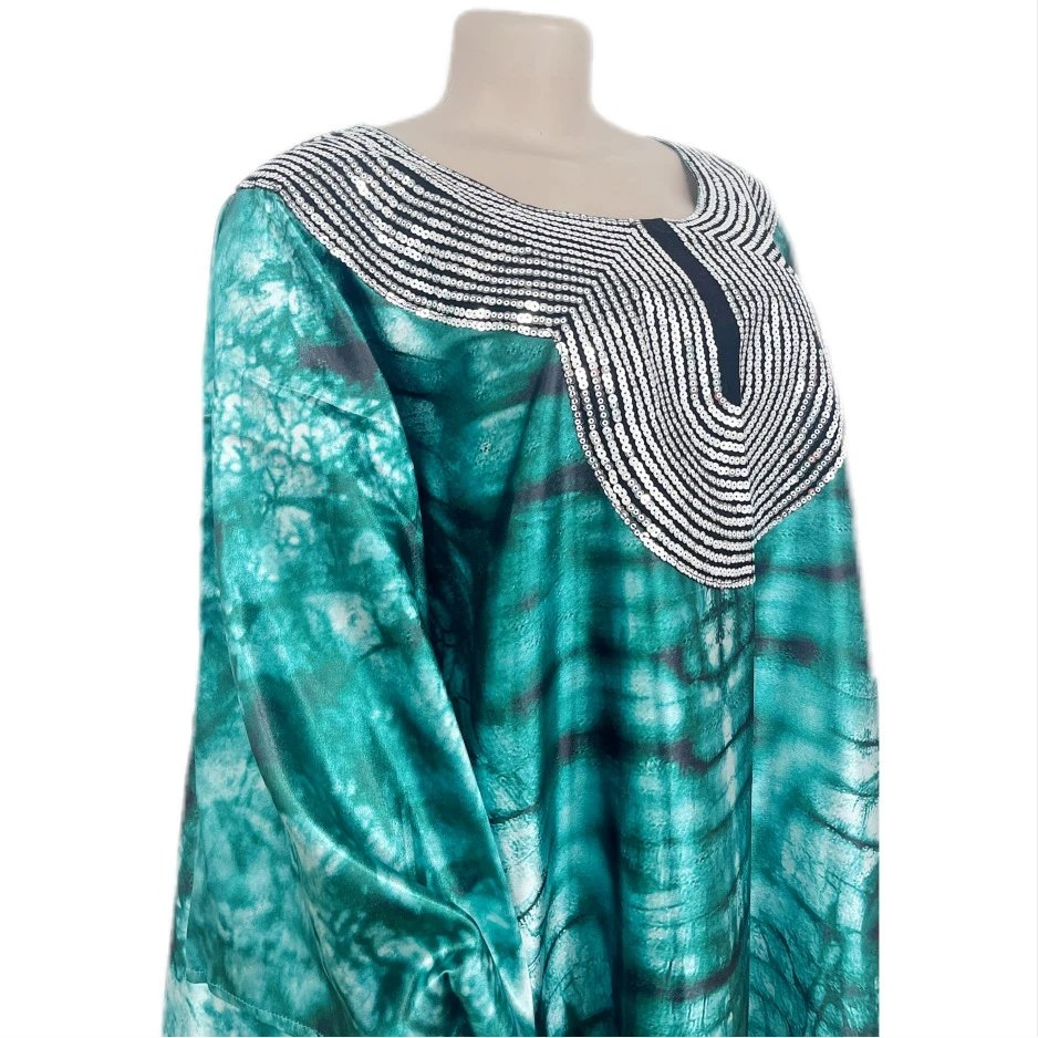 Plus Size African Party Dresses for Women Traditional Africa Clothes Dashiki Ankara Sequin Outfits Gown Kaftan Print Maxi Dress