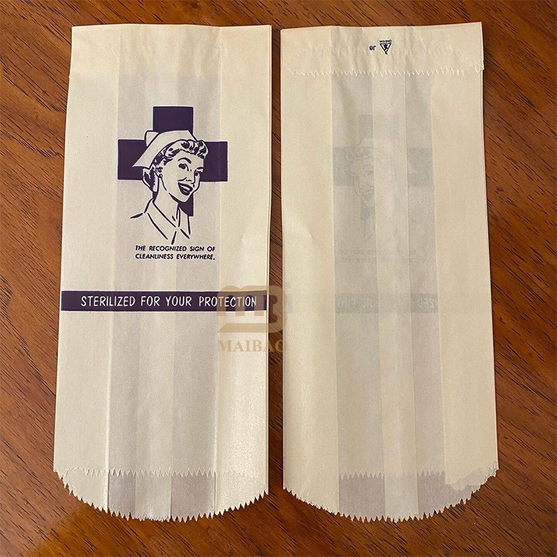 Custom printing size pharmacy craft sos white kraft paper bags for hospital medication Prescription pill Pickup packaging