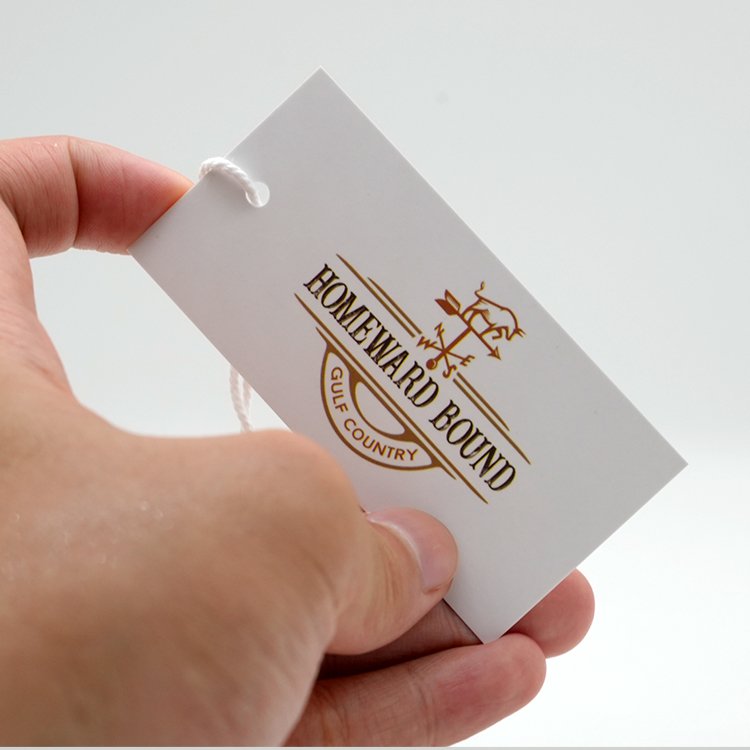 Recyclable Custom Brand Name Logo Silk Screen Printing Labels Price Paper Hang Tags for Watches