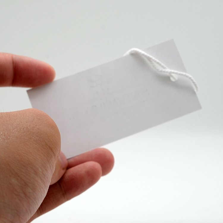 Recyclable Custom Brand Name Logo Silk Screen Printing Labels Price Paper Hang Tags for Watches