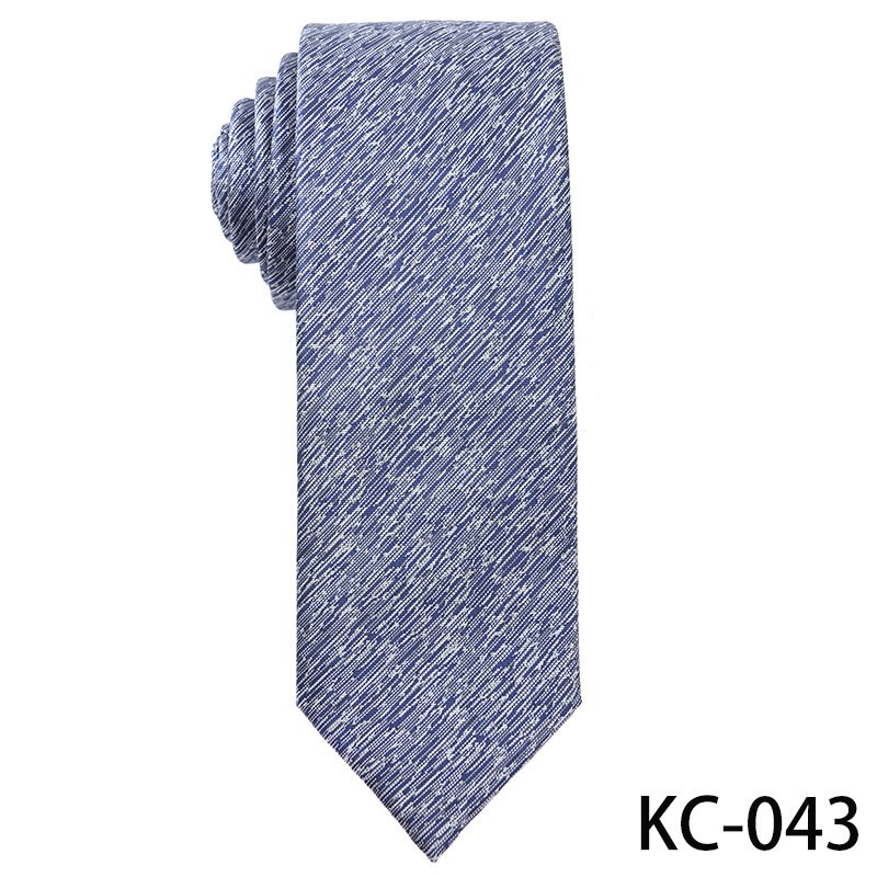 High Quality 6.5cm Slim Polyester Woven Neck Tie Grey Narrow Modern Personalized Ties For Men