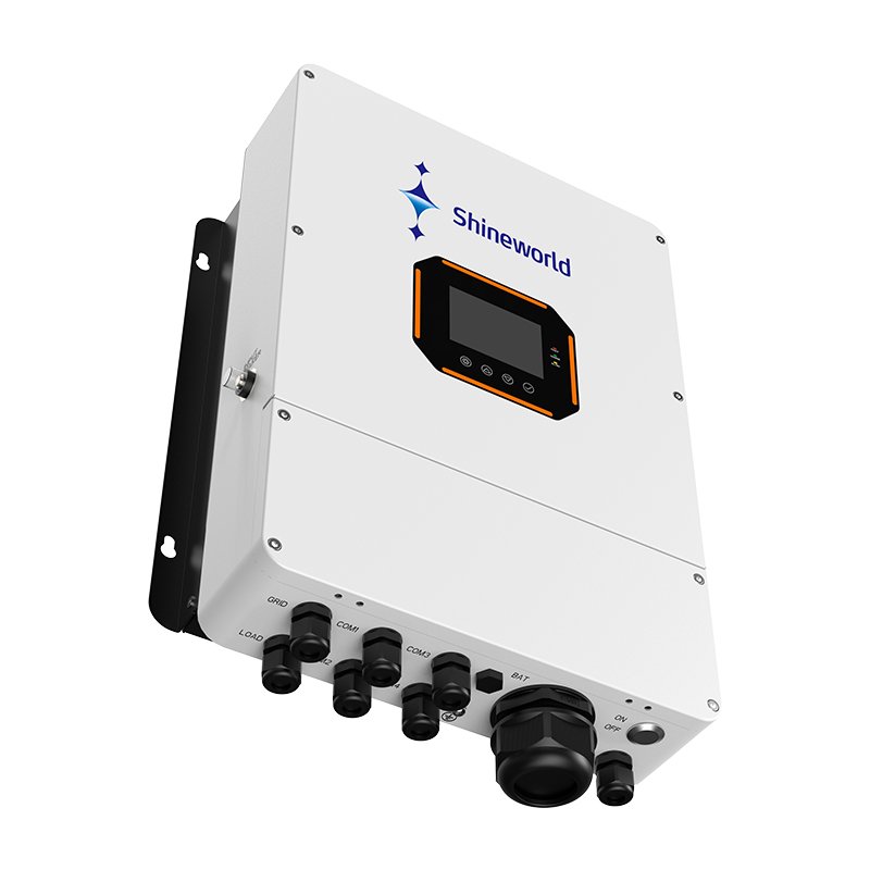 Shineworld 6KVA 120A 450vdc Support BMS Touchable Button Twin MPPT Dual Output 6000W 48V Hybrid Solar Inverter