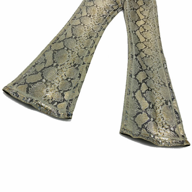 Professional New Men's Breathable Snakeskin Leather Pants Skinny Pants High Waist Slim Jeans OEM ODM Service Adults High Quality