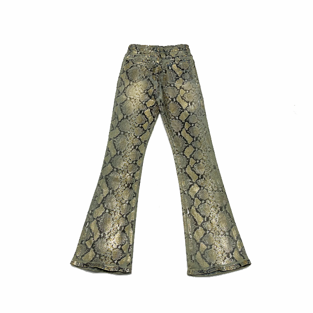 Professional New Men's Breathable Snakeskin Leather Pants Skinny Pants High Waist Slim Jeans OEM ODM Service Adults High Quality