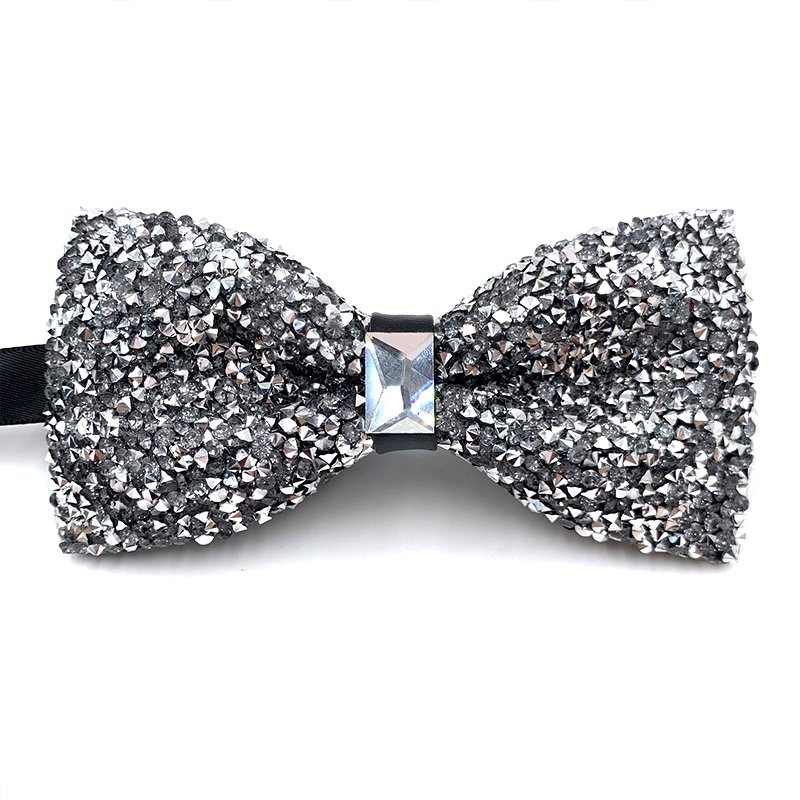 Diamond Crystal Rhinestone Bow Ties Banquet Bowties Suit Accessories Men's Pre-tied Bow Ties for Wedding and Parties in stock