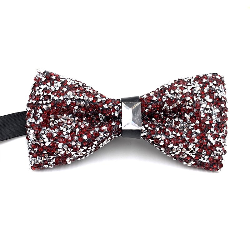 Diamond Crystal Rhinestone Bow Ties Banquet Bowties Suit Accessories Men's Pre-tied Bow Ties for Wedding and Parties in stock