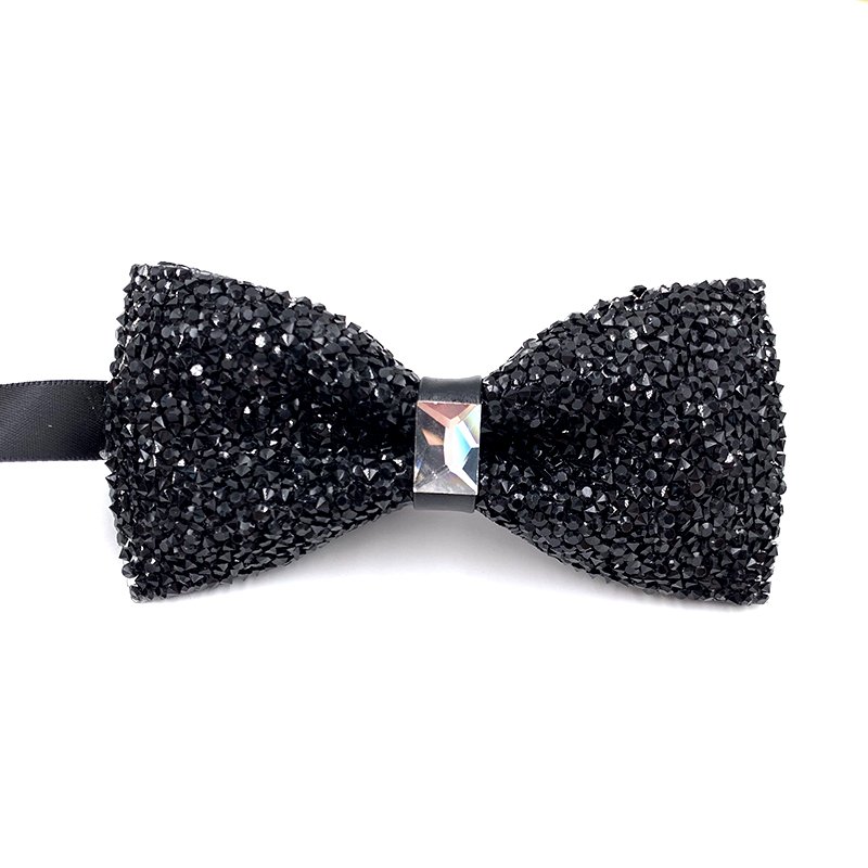 Diamond Crystal Rhinestone Bow Ties Banquet Bowties Suit Accessories Men's Pre-tied Bow Ties for Wedding and Parties in stock