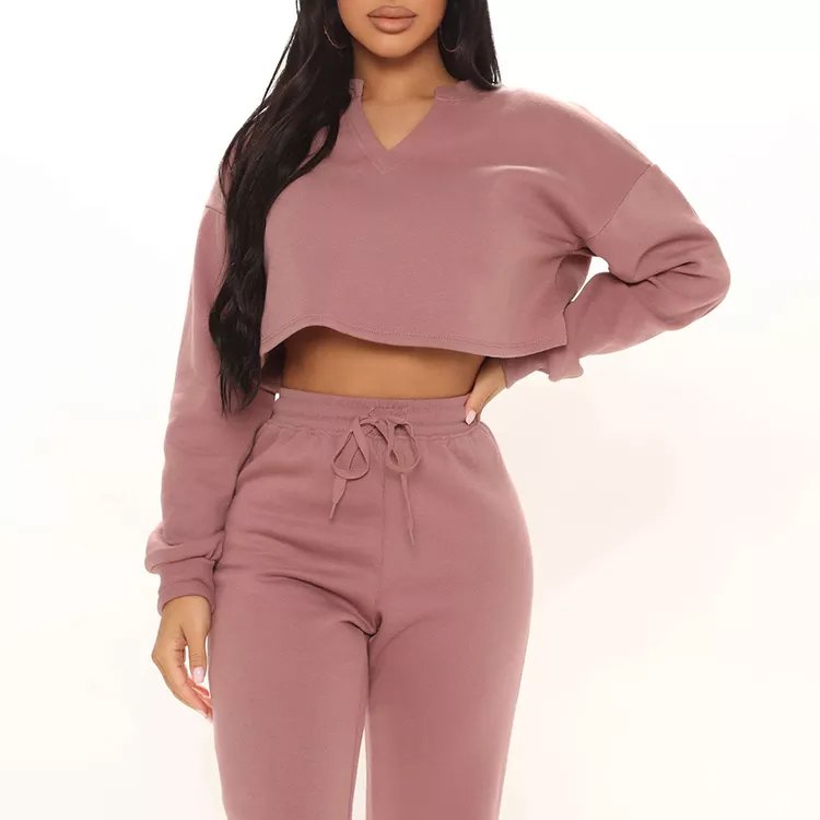 Women's Custom Organic Cotton Crop Top Jogger Pants Sweatshirt Athletic Shorts Elastic Drawstring Men's Jogging Sweatpants
