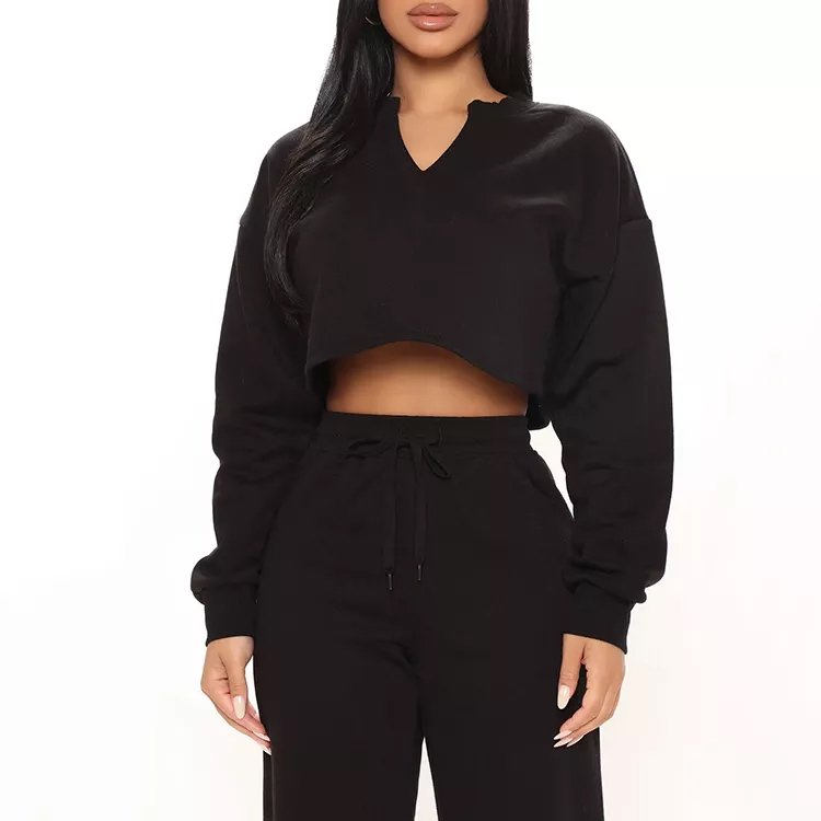 Women's Custom Organic Cotton Crop Top Jogger Pants Sweatshirt Athletic Shorts Elastic Drawstring Men's Jogging Sweatpants