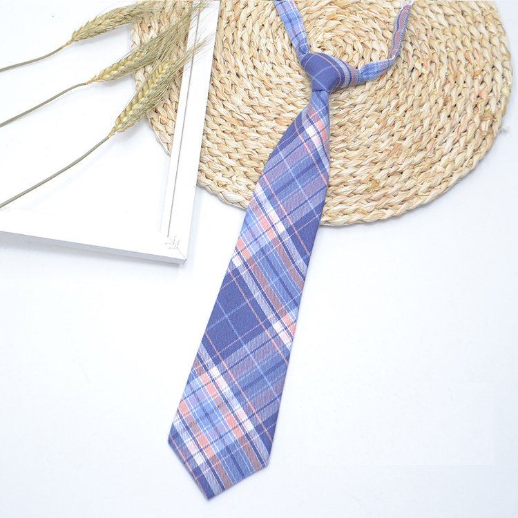 Custom Woven JK Tie Wholesale School Jacquard Hand Make Necktie Female Students School Uniform College Style