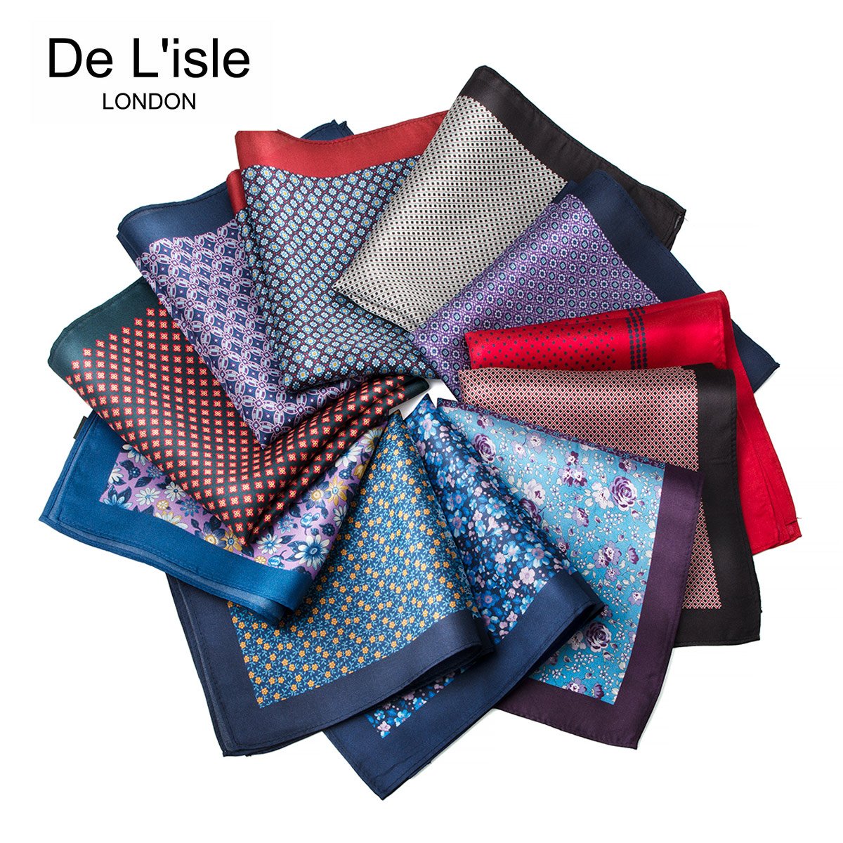 Hamocigia Handmade Paisley Pattern Silk Printed Men Tie And Pocket Square