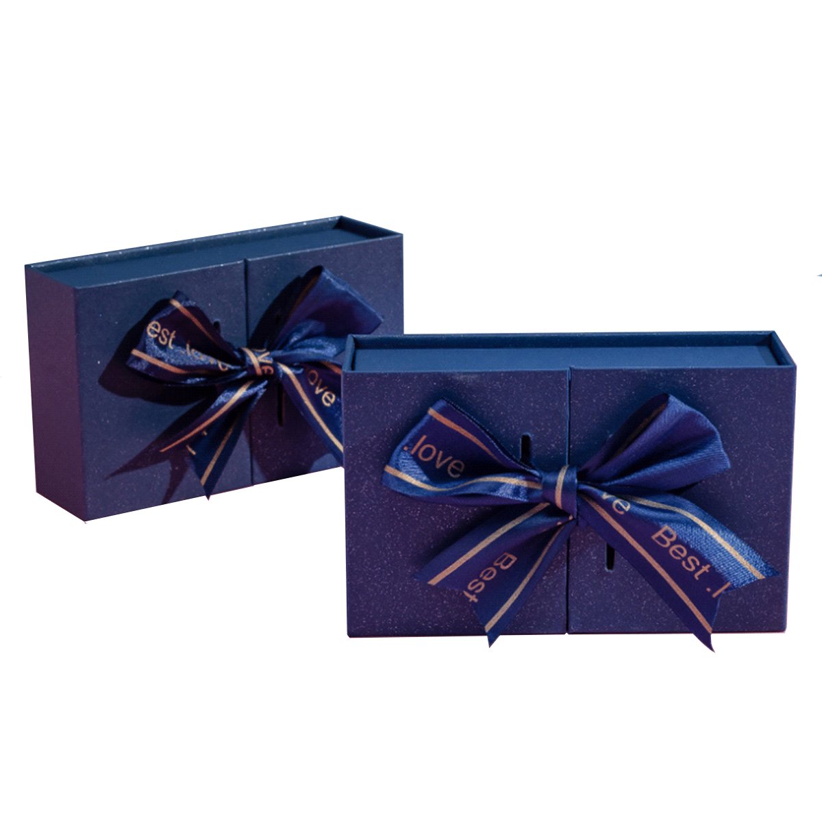 Product Packaging Double Door Bow Tie Gift Box Magnetic Luxury Gift Box With Ribbon Gift Box Clothing