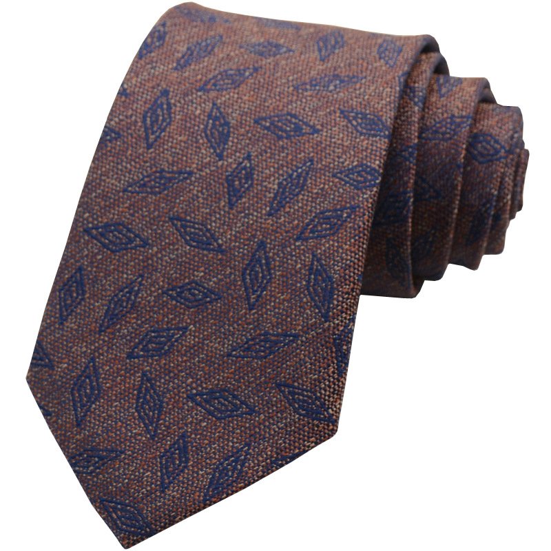 Tie men's formal suit gentleman 8CM hand brown retro style work student professional wear