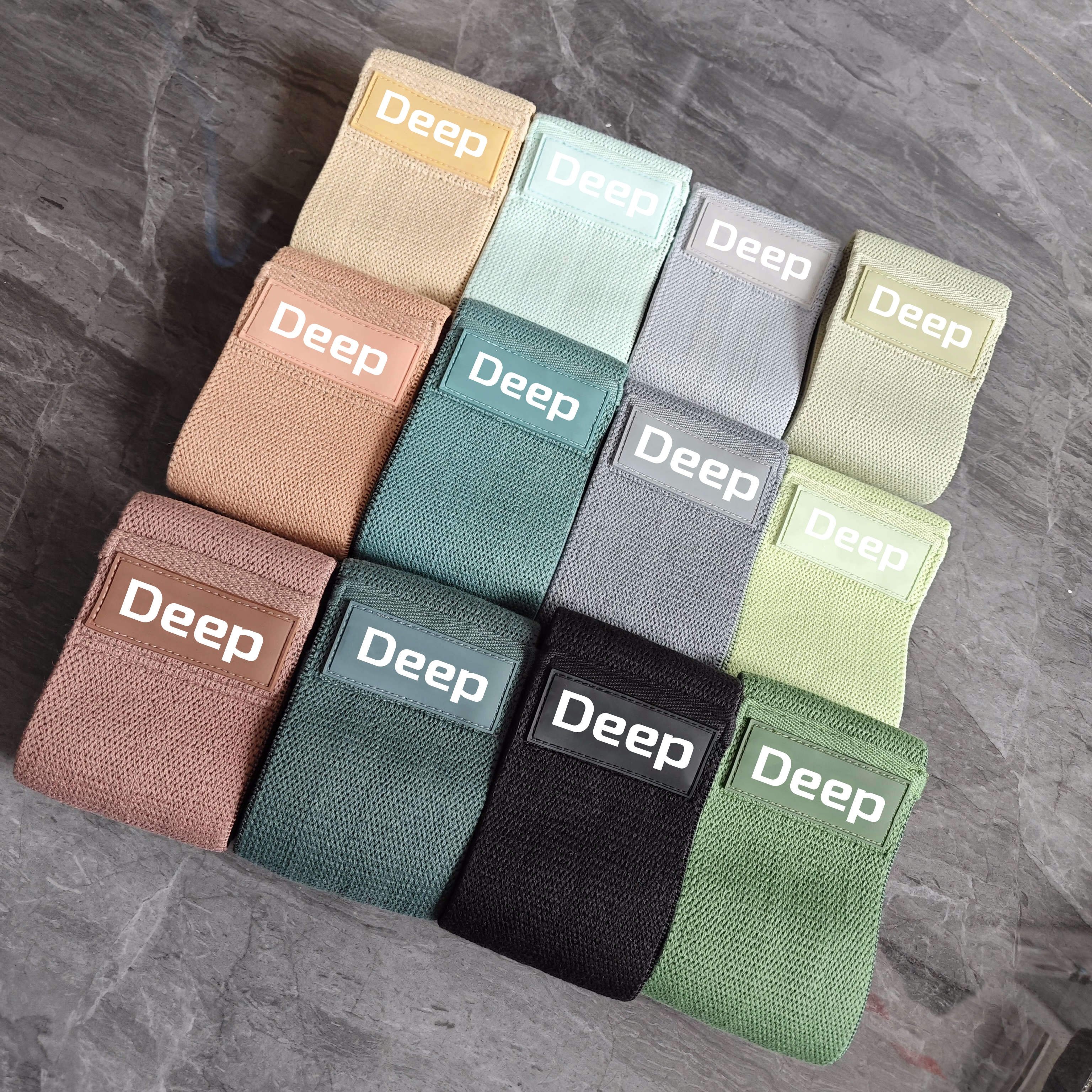 Factory Custom logo nude fabric resistance bands set thick workout bands Fitness exercise hip booty bands