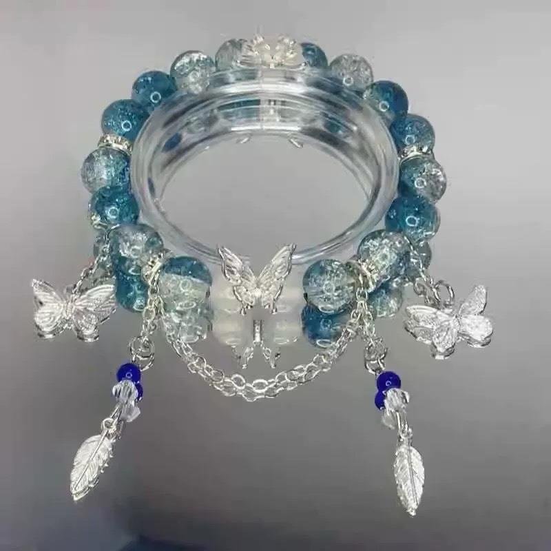 Helen bracelet ~ four blue impression niche design ancient style boudoir student national hand