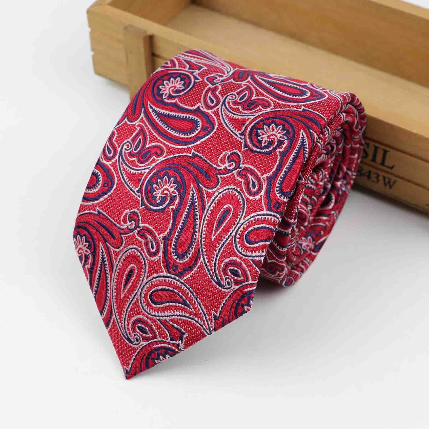 Formal Standard Size Paisley Necktie Groom Gentleman Ties Men Design 3.15inch Party Polyester Gravata Slim Arrow 8cm Silk Tie