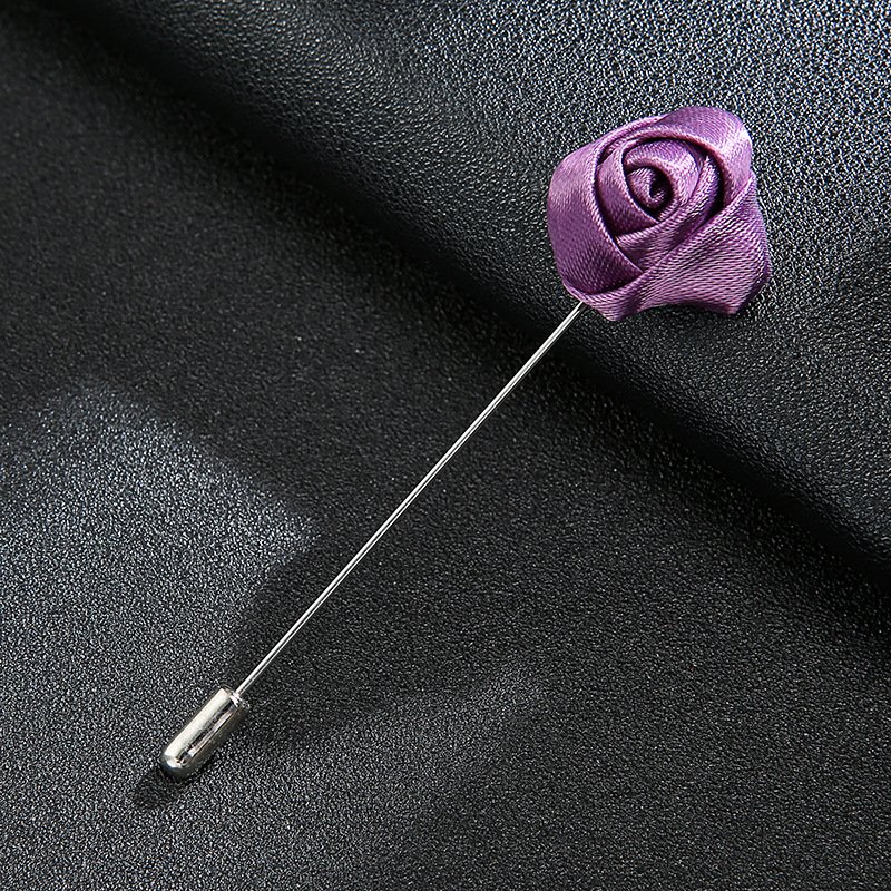 Tie Suits Lapel Pin Shirt Collar Rose Gold Red Pink Pins for Men Metal Flower Brooch