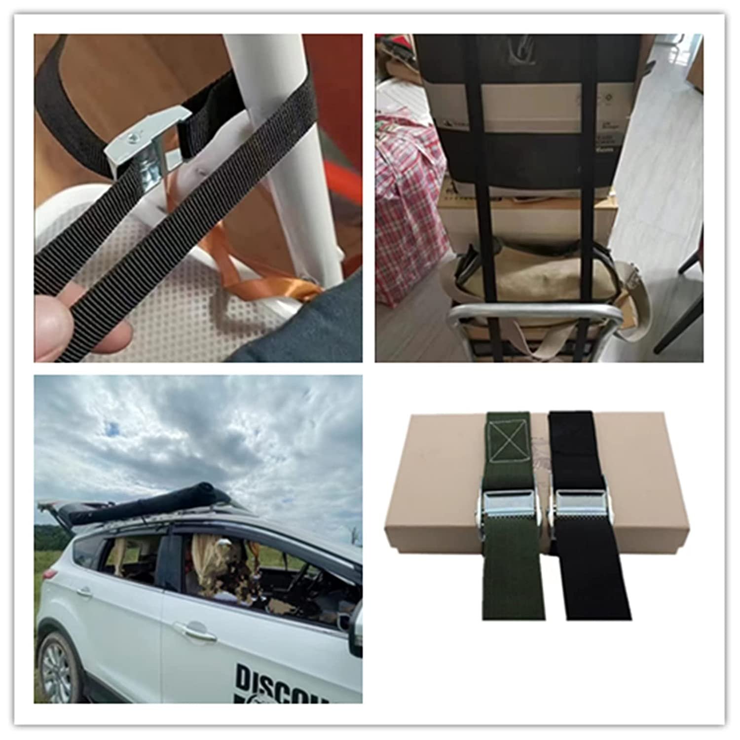 Heavy-duty cargo lashing belt in ratchet tie down straps are suitable for roof racks and kayaks cargo lashing cam buckle belt